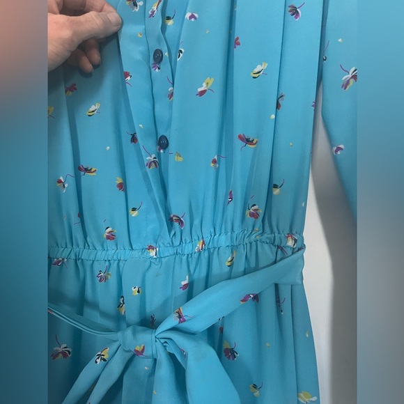 Ms. Chaus size 12, blue, patterned dress - Picture 3 of 6